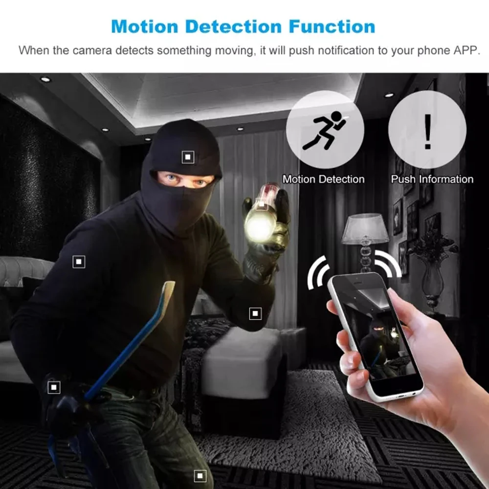 Робот IP камера видеонаблюдения 1080P 2 Мп Wi Fi|Камеры видеонаблюдения| |