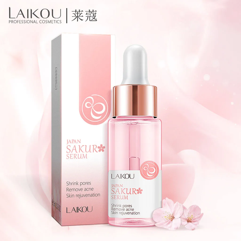 Cherry Blossom Essence Facial Moisturizing Skin Face Care Anti Acne Scar Removal Freckle Essence Hyaluronic Acid Whitening Y807