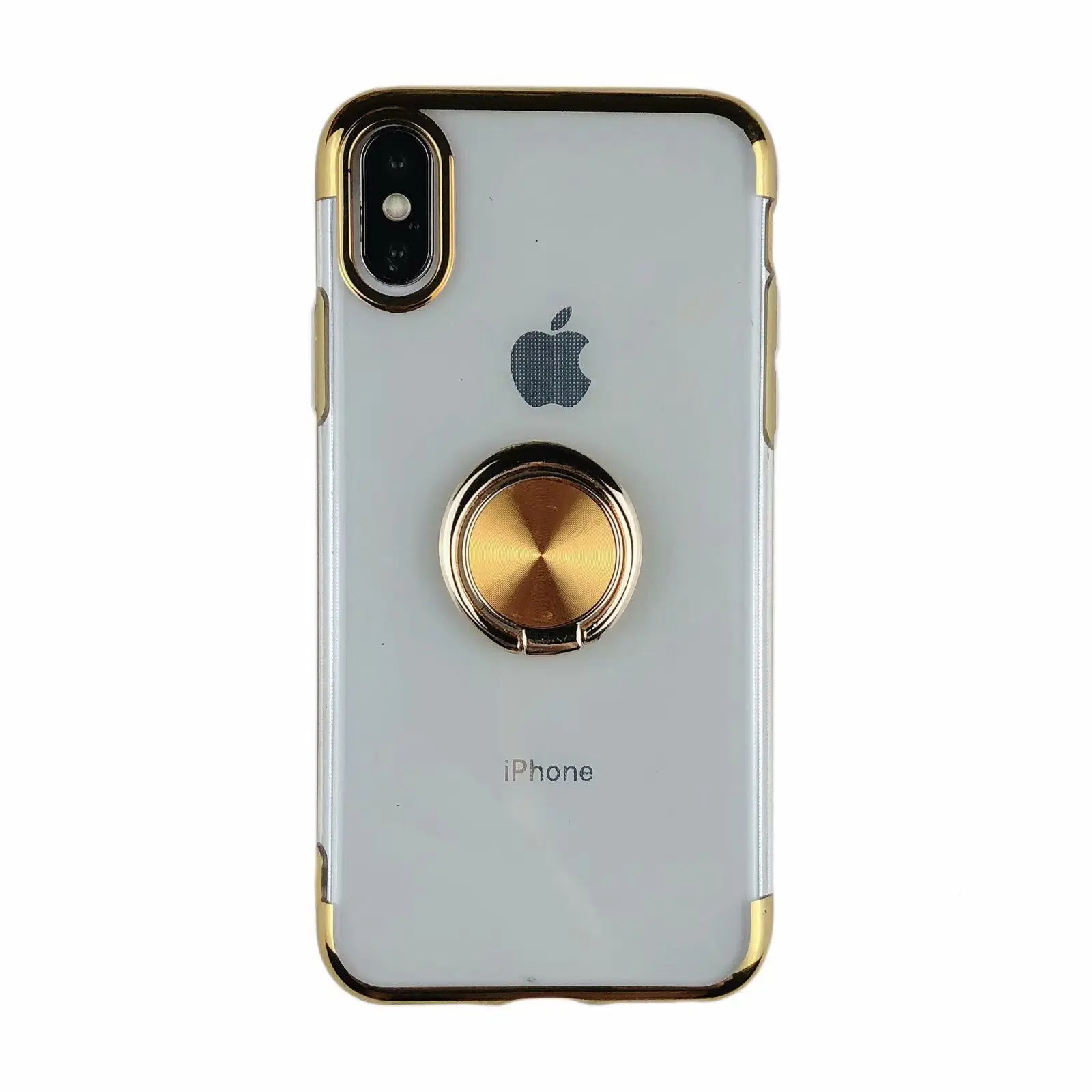 Роскошный Магнитный кронштейн чехол для телефона для iphone 8 7 6 6S Plus XS чехол для MAX XR прозрачный Автомобильный держатель Подставка кольцо на палец задняя оболочка