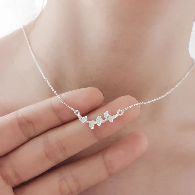 Ожерелье с подвеской в виде листа гинкго для женщин и девушек | Украшения