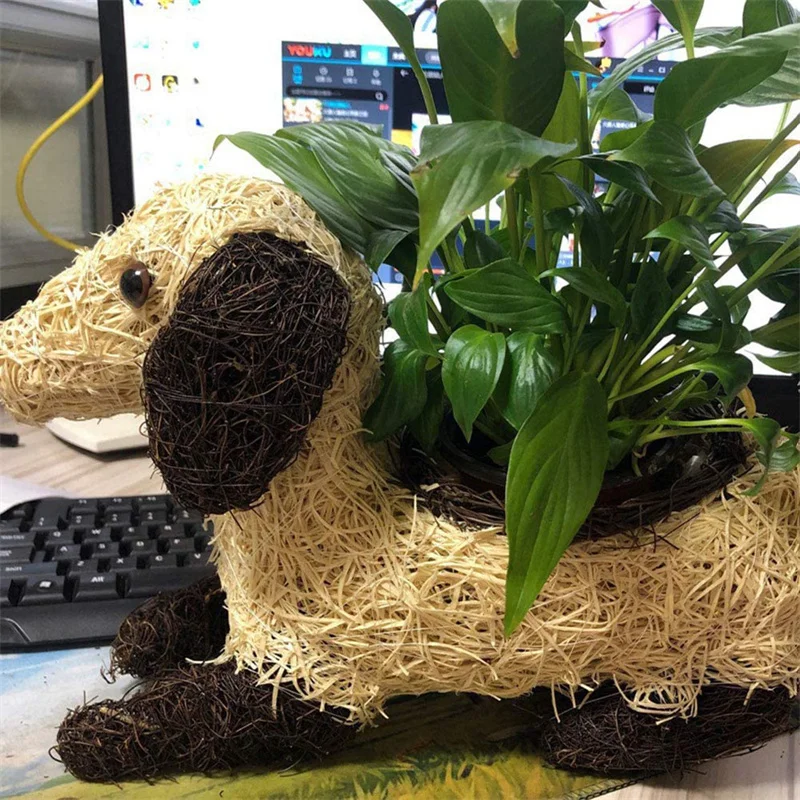 Садовые украшения цветочный горшок в форме мультяшной собаки декоративные для