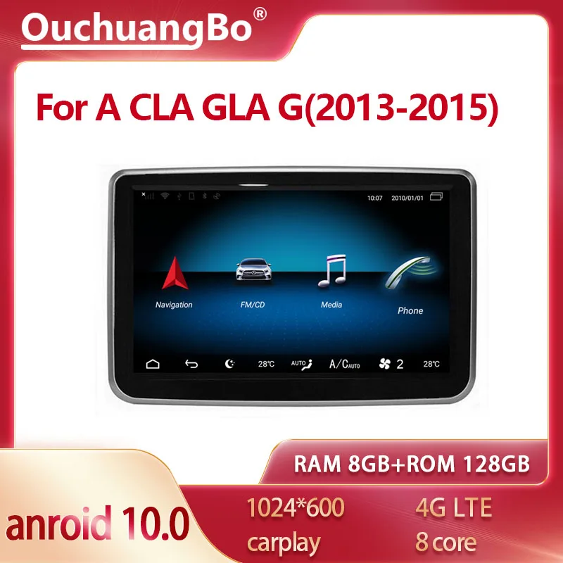 Ouchuangbo 4G Android 10 GPS Navig видеоплеер для 9 дюймового Benz A200 W176 CLA GLA 250 G65 AMG 2013 2015
