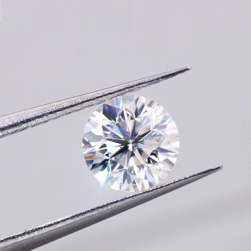 

Tianyu Gems Loose Moissanite 5mm-11mm Stones GH VS Round H&A Cut Synthetic Diamonds Lab Created Gemstones GRA for Wedding Rings