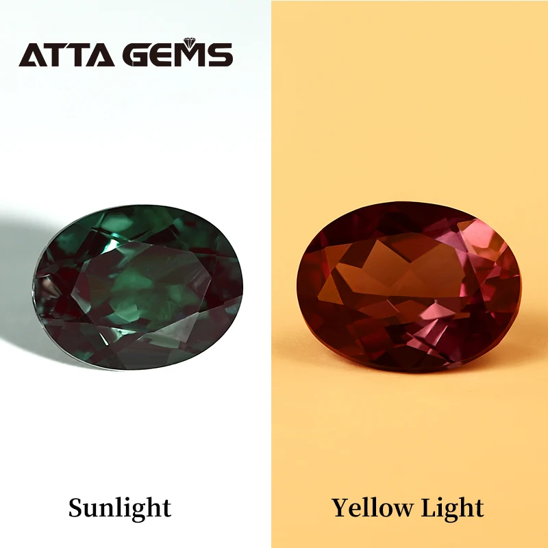 Александритовый камень меняющий цвет 2 5 карат Овальный 7 мм * 9 дизайн украшений из