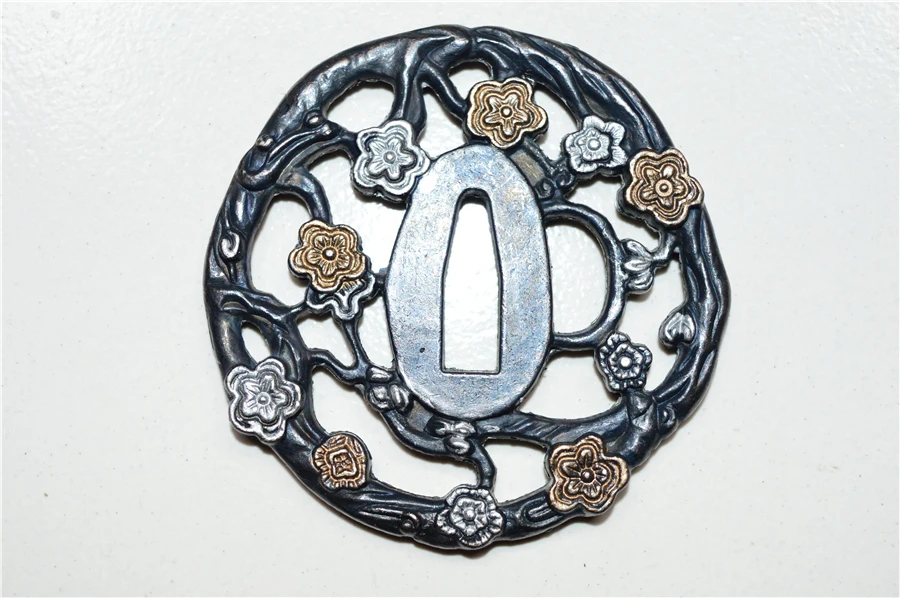 Beautiful Flower Alloy Tsuba Menuki Fuchi kashira Seppa Spacer For Japanese Samurai Katana Sword Tanto | Дом и сад