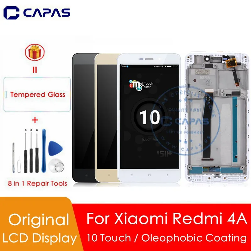 Оригинальный ЖК дисплей и рамка для Xiaomi Redmi 4A 10 сенсорных экранов Сменные