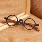 Ультралегкие женские и мужские очки в круглой деревянной оправе с прозрачными линзами, оптические оправы для очков при близорукости, оправы для очков по рецепту