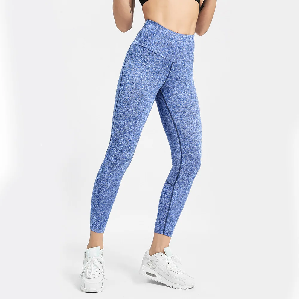 Y103 модные повседневные женские брюки для бега с высокой талией синие уличная