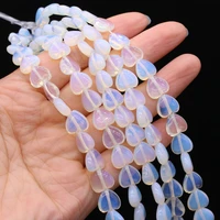 20pcslot natural agates stone beaded heart shape opal stone loose beaded for making necklace bracelet accessories 10x10x5mm