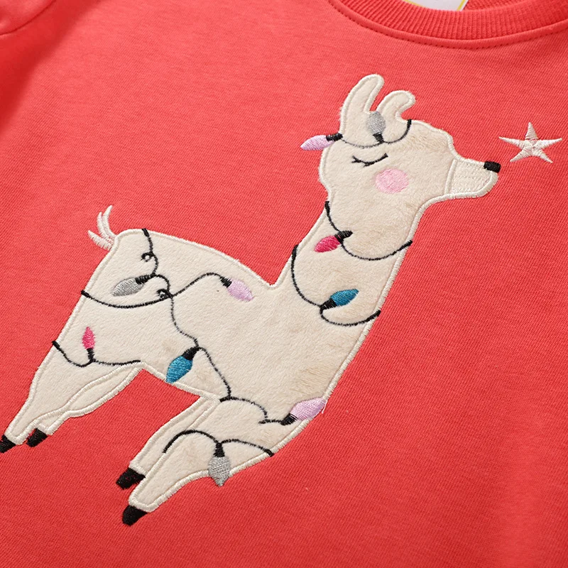

Girl's Sweater Knitted Terry Long Sleeve Sweater New Girls Autumn Animal and Star Top Sweater 3075