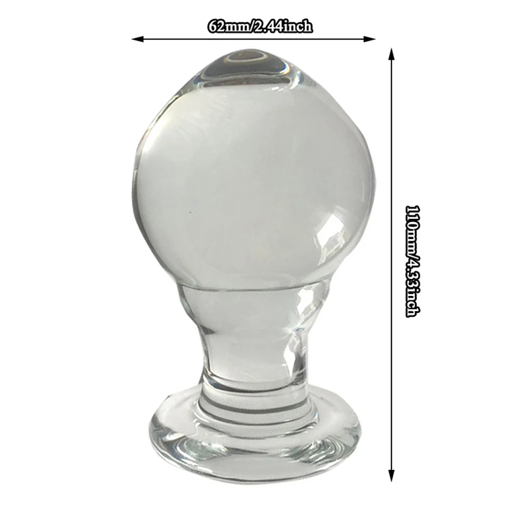 Стеклянная Анальная пробка 62 мм фаллоимитатор со стеклом для анального секса