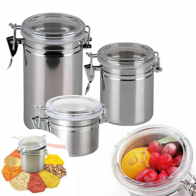 Герметичный контейнер из нержавеющей стали для кофе муки сахара чая герметичное
