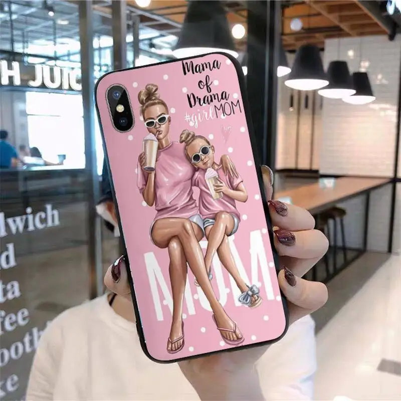 

Woman Fashion girl Super Mom baby Phone Case for iPhone 11 12 pro XS MAX 8 7 6 6S Plus X 5S SE 2020 mini
