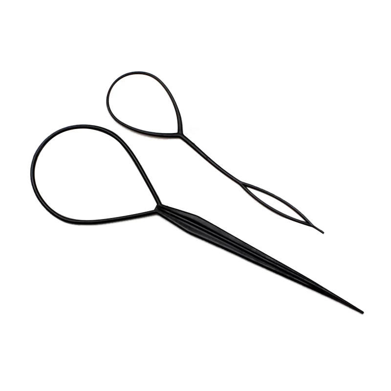 

1 Pair 2Pcs Topsy Tail Hair Braid Ponytail Maker Hair Puller Hair Styling Tools Ponytail Creator Plastic Loop Hair Accessories