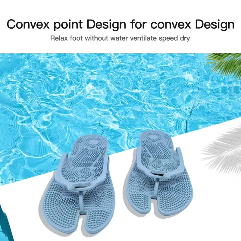 

New Fashion Beach slippers Silicone massage slippers Non-slip Household Outdoor Creative Wear on both sides acupuncture Slippers
