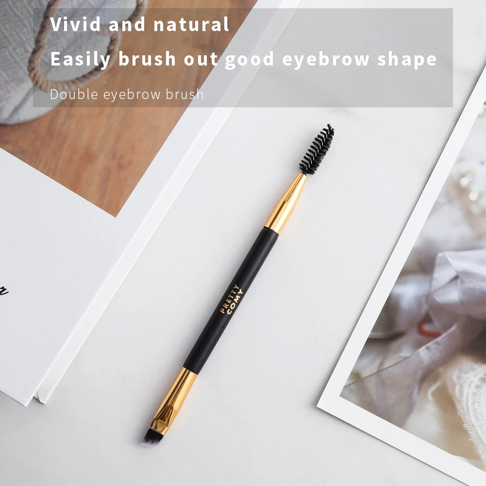 Pretty Comy двусторонняя кисть для бровей мягкая нейлоновая щетина пудры инструмент