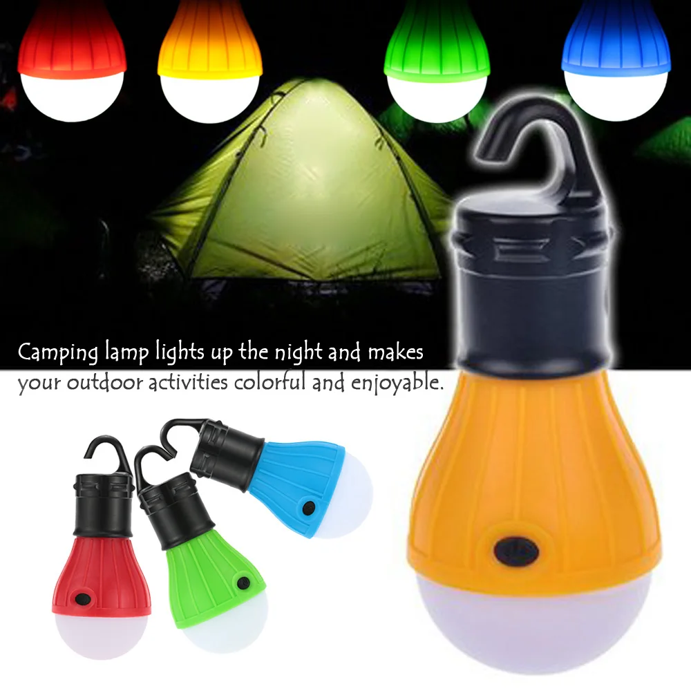 

Portable Camping Equipment Outdoor Hanging 3 LED Camping Lantern Soft Light LED Camp Lights Bulb Lamp for Camping Tent Fishing