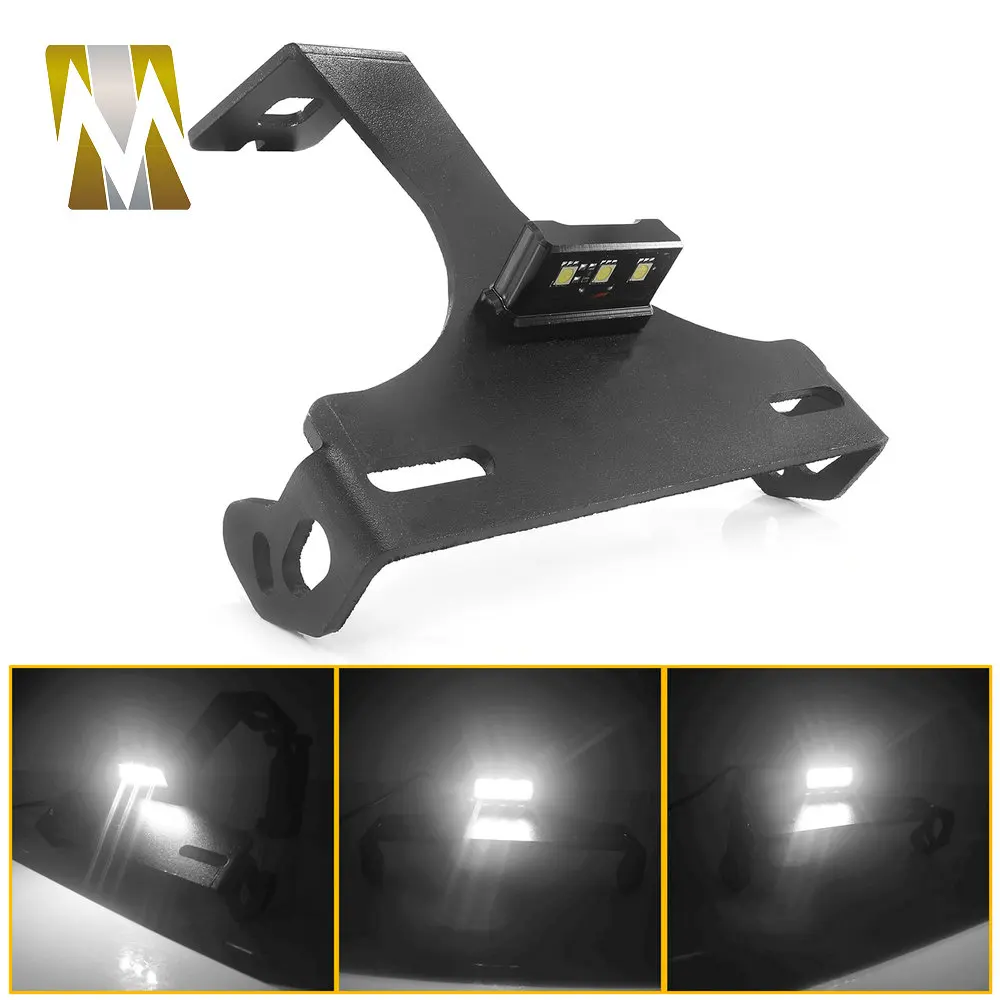 

Motorcycle License Plate Holder Rear Registration Number Frame With LED Light Accessories For DUCATI 848 1098 1198 1098 R S