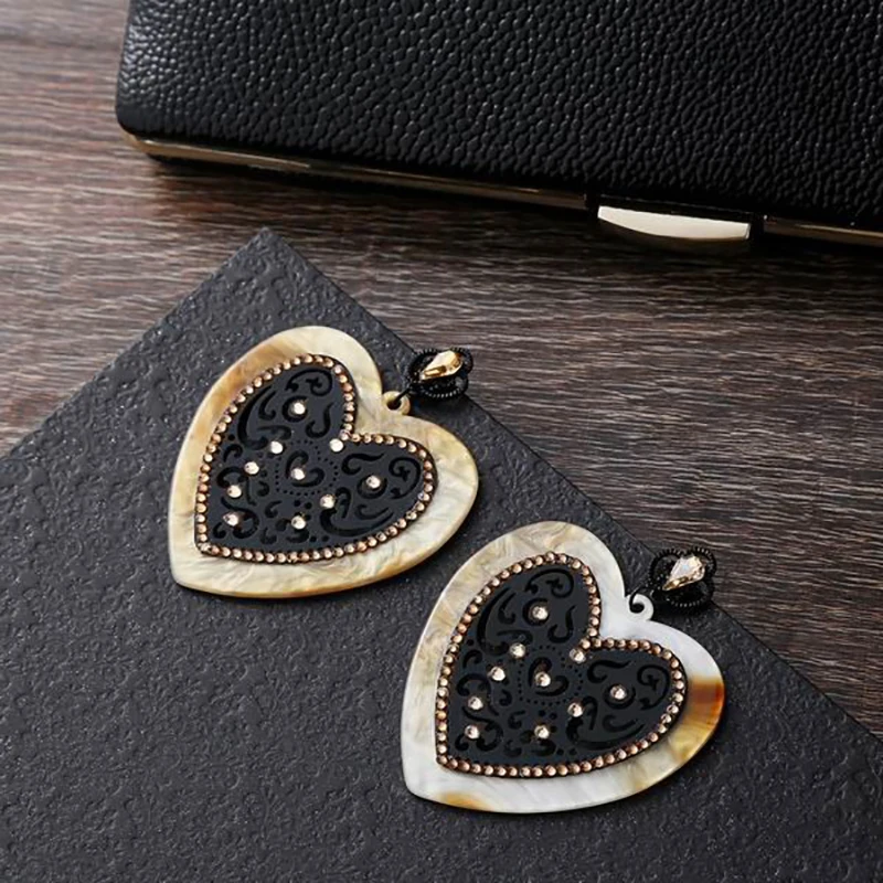 Романтичные милые золотые серьги из нержавеющей стали и кристаллов в форме