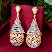godki new luxury gorgeous trendy long pendant earrings cubic zirconia women wedding big earrings bijoux high quality 2020