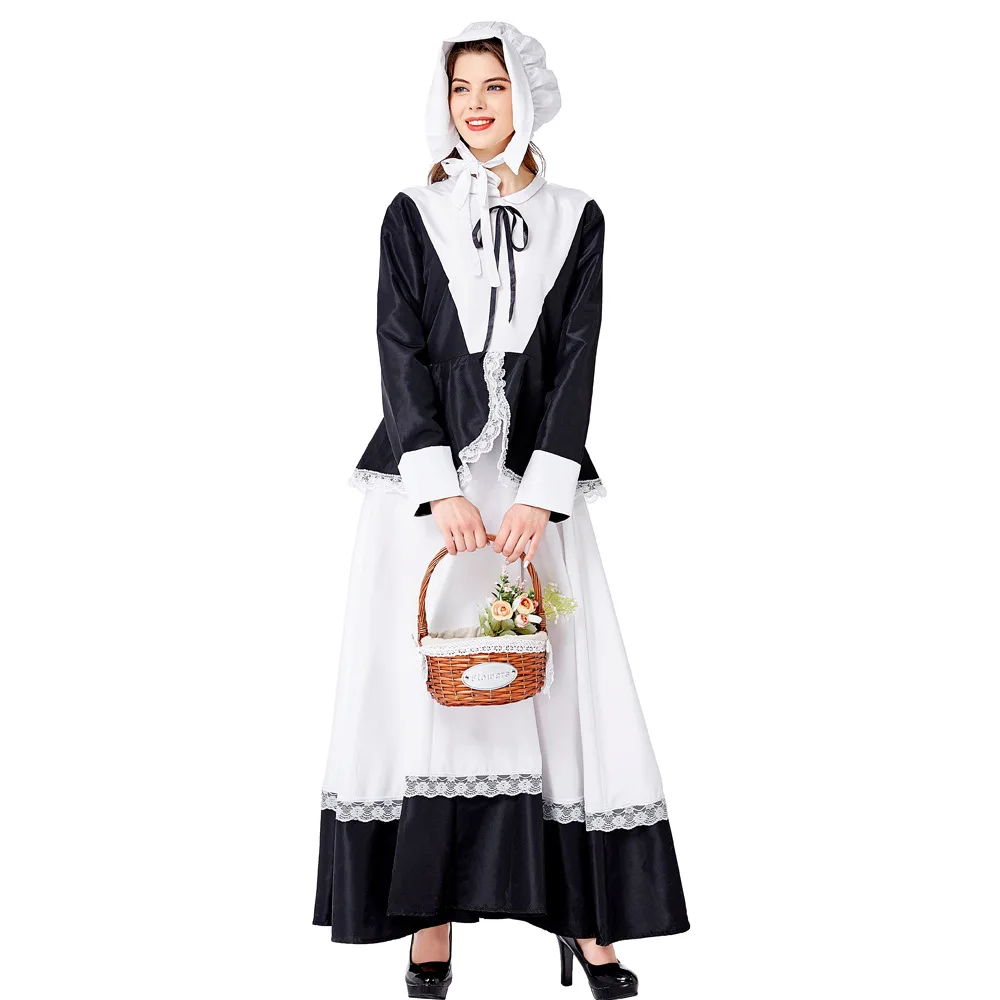 

Halloween costume European Manor maid costume beer costume vintage garden Maid costume long Skirt Costume