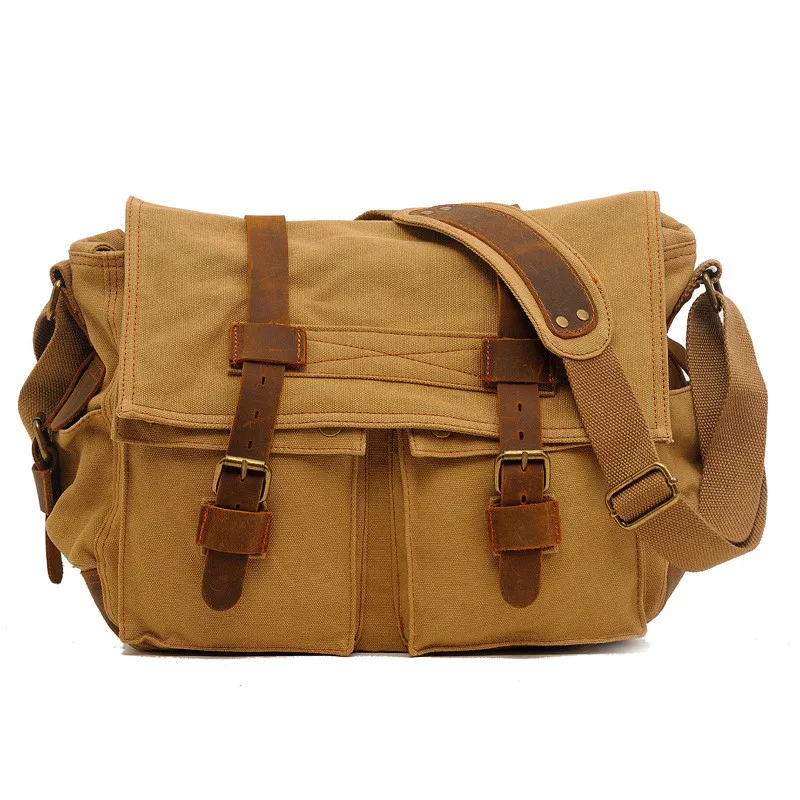 

Manufacturer Direct Brand Men's Canvas Shoulder Bag European and American Style Cross-body Bag Men's Leisure Bag Men's Bag