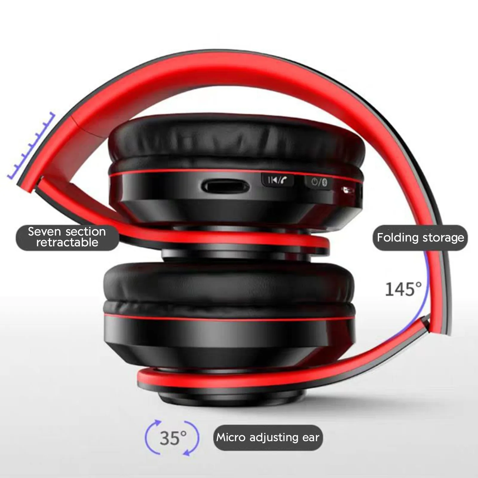B20 Беспроводной Bluetooth 5 0 гарнитура 3 мм Интерфейс вулкана узор складная объемное