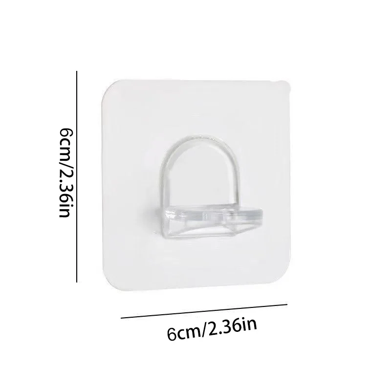 

10pcs 6cm Laminated Clapboard Pasted Layer Bracket Closet Shelf Holder Layered Partition Angle Bracket Support Bracket Hook