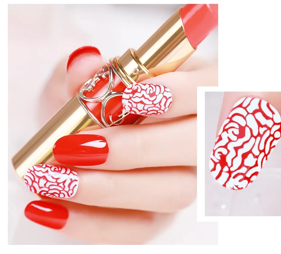 Elite99 8ml Nail Stamping Gel Polish Black White Stamp UV Gel Nail Polish Soak Off Gel Varnish for Nail Art Stamping Plate