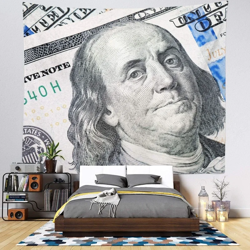 

Wall Hanging Tapestry - Living Room Decor - Home Decor Home Wall Art Tapestries for Bedroom College Dorm Money Tapestry