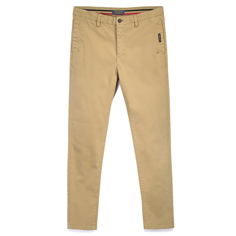 

Spring and summer new Japanese retro Safari style fashion men simple solid color stretch casual pants cotton straight trousers