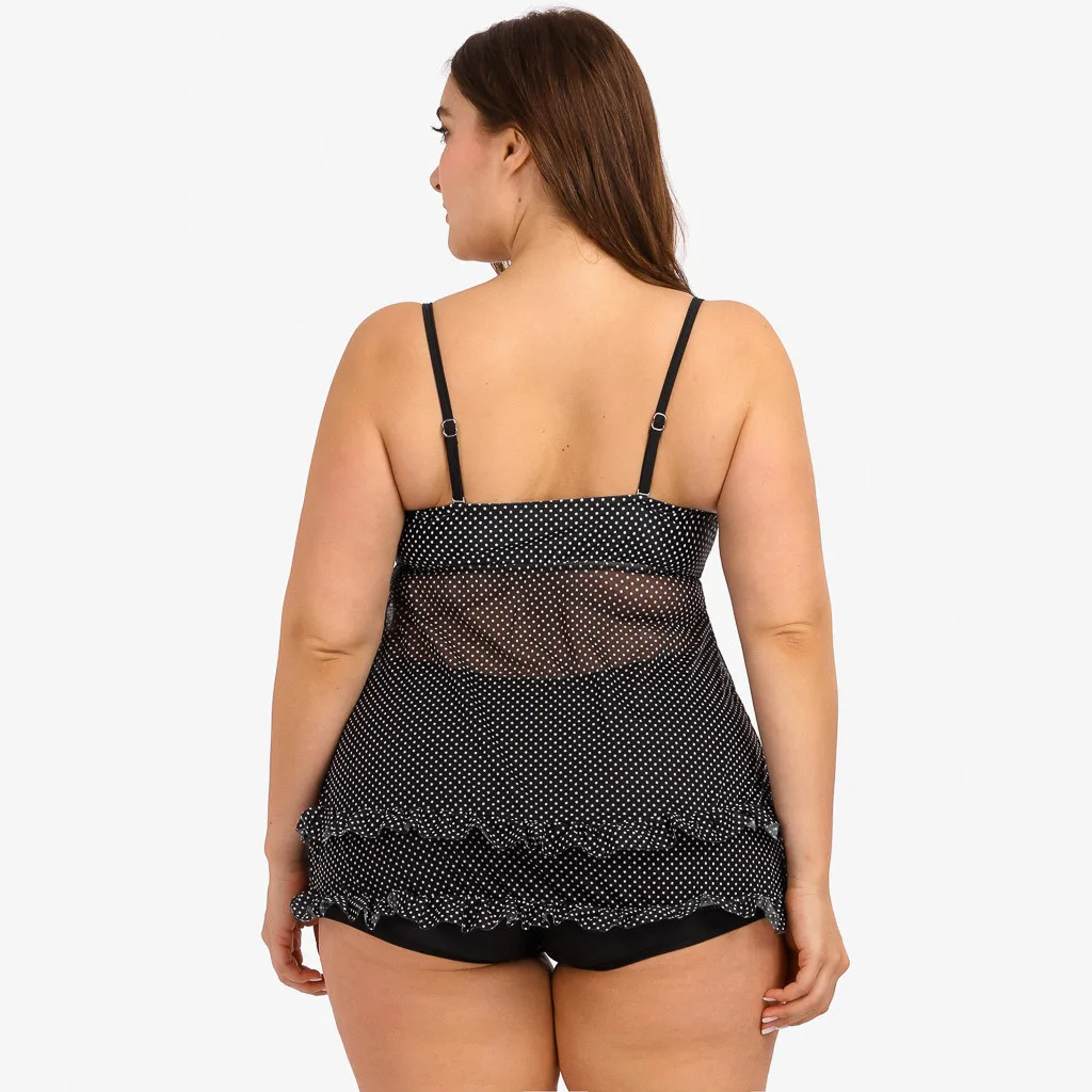 

Women Sexy Dot Print Tankini Set Two Piece Swimsuit Plus Size Swimwear Swimwear Women two Piece Swimsuit Patchwork Swimwear