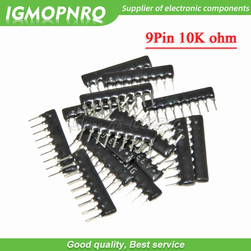 

20 шт. A103J 9pin 10 кОм DIP исключение 9 контактов сеть резисторная матрица IGMOPNRQ