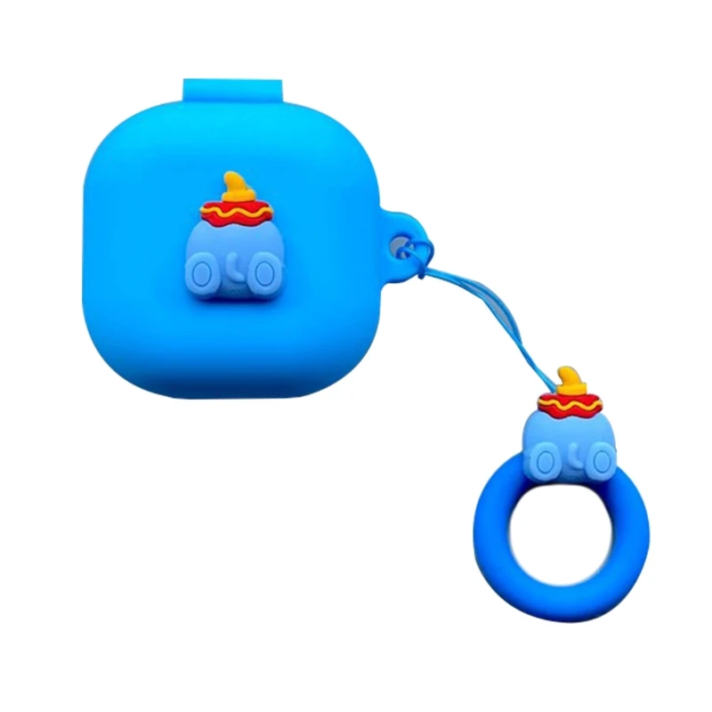 

Blue Cute Cartoon Anti-fall Dust-proof Protective Cover Silicone Case for S-AMSUNG Galaxy-Buds live Wireless Earphone