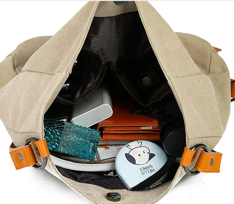 

High Quality Daily Pack Women Canvas Tote Bag Large Capacity Leisure Functional Shoulder Bags