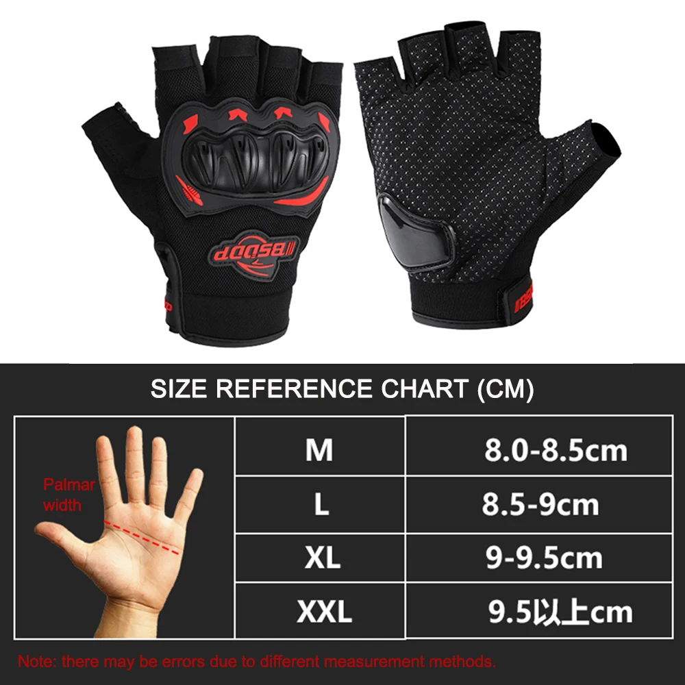 KKMOON Men’s Motorcycle Gloves Half-Finger Motorbike for Climbing Hiking Cycling Rubber Outdoor Slow Earthquake Non-slip Glove |