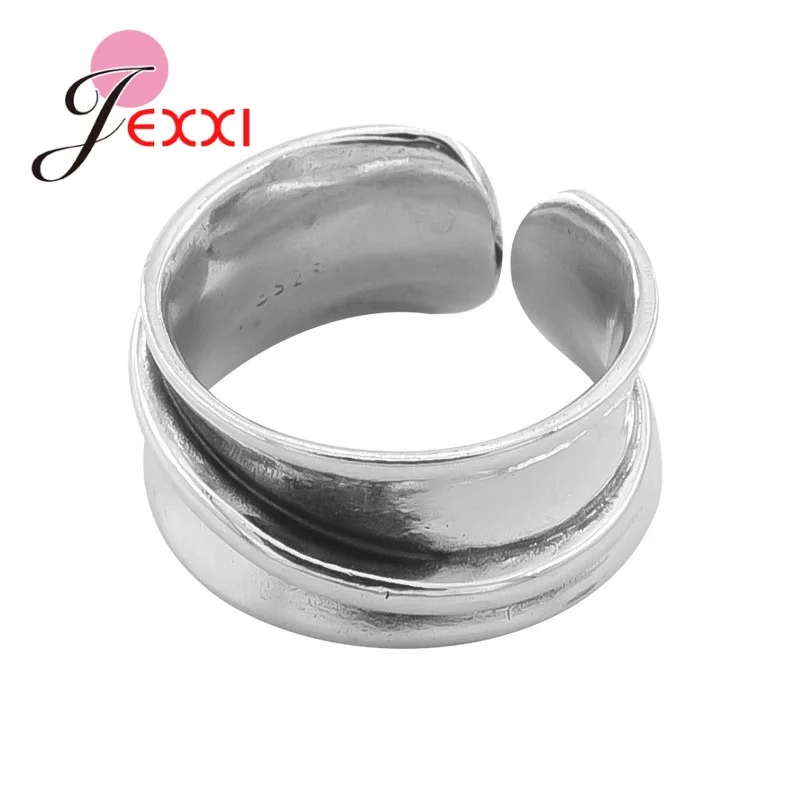 

Высококачественные толстые и широкие кольца на палец для женщин и девочек из стерлингового серебра 925 пробы, винтажные Кольца для украшения...