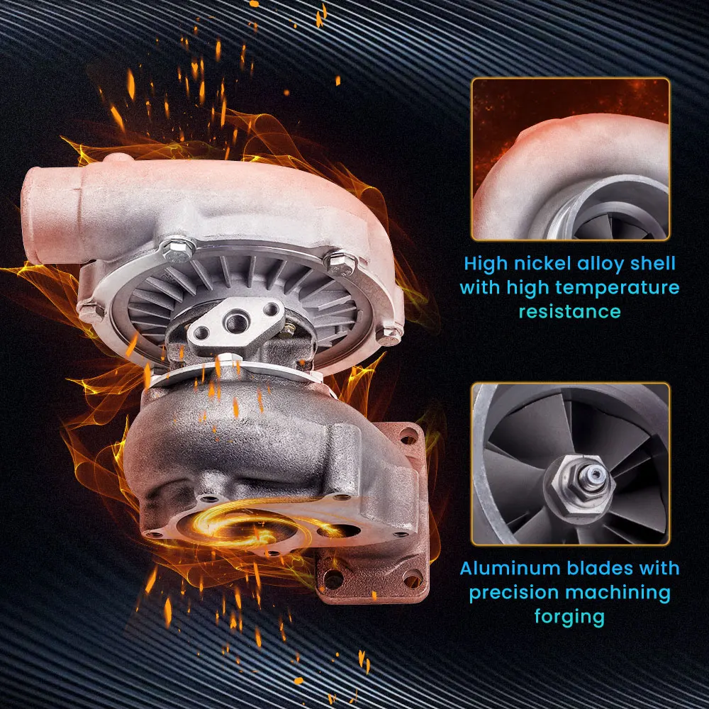 T04E T3/T4 .57 A/R Турбокомпрессор 400 + HP BOOST STAGE III 4 болта | Автомобили и мотоциклы