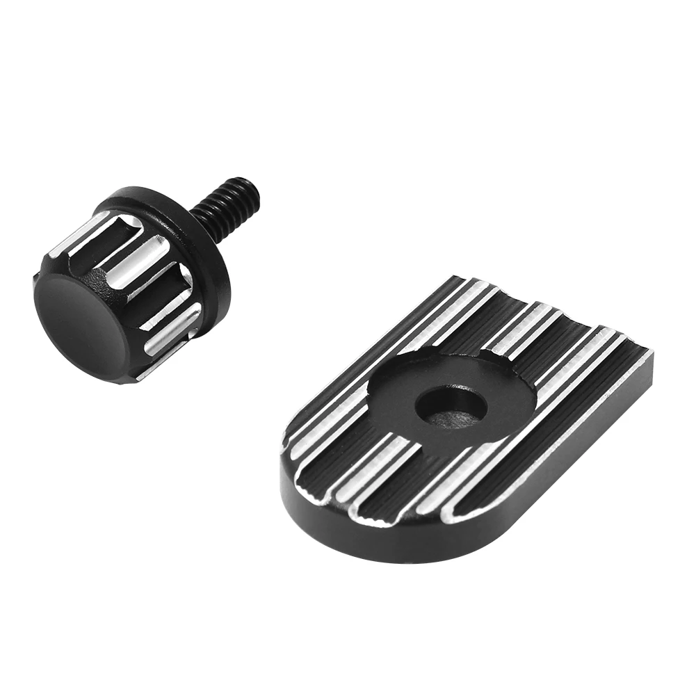 Motorcycle CNC Rear Seat Bolt Tab Screw Mount Knob Cover For Harley Sportster Dyna Fatboy Touring Road King Softail Street Glide