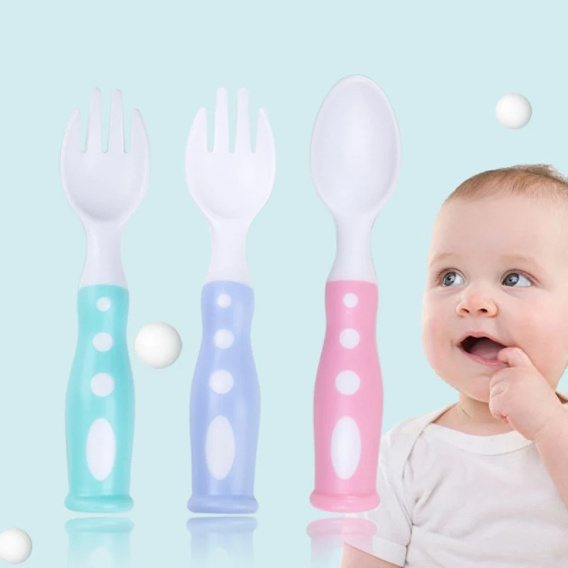 Juego de utensilios de pl&aacute;stico para ni&ntilde;os peque&ntilde;os, cucharas sin BPA aptas para lavavajillas, cubiertos de pl&aacute;stico de colores brillantes, Gr-0