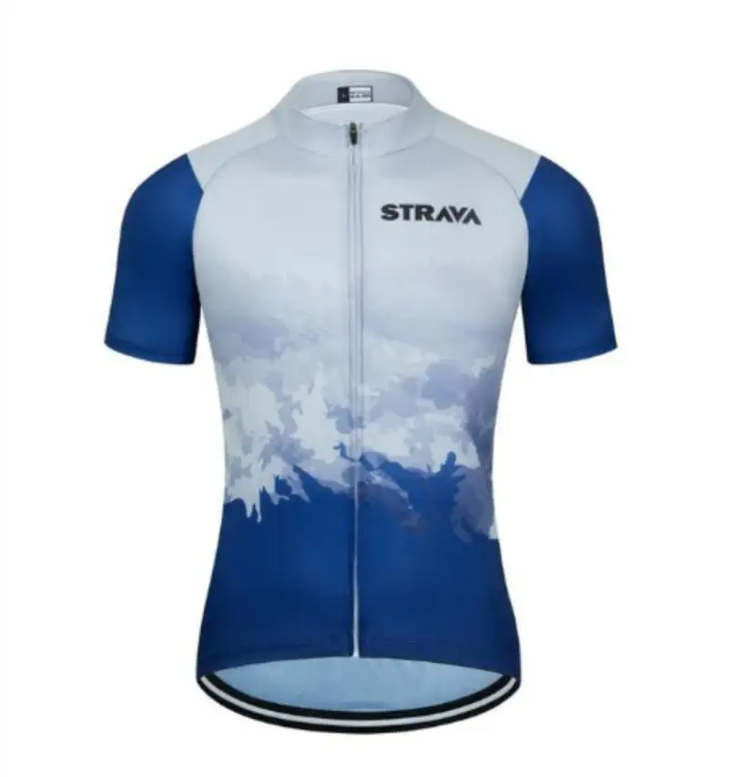 

STRAVA 2022 Wholesale Professional Custom Sportswear Aurora Road Bike Race Cycling Jersey Men Breathable Short Sleeves Shirt