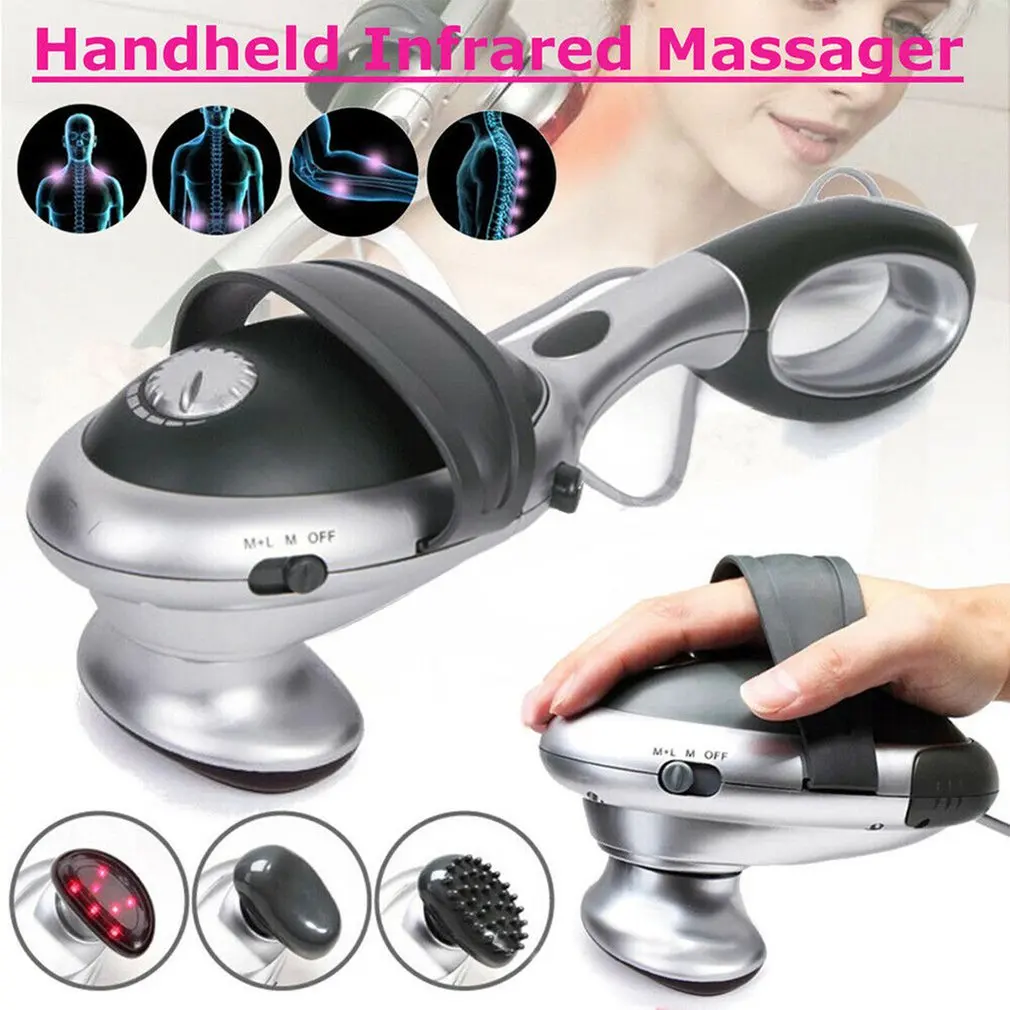 

Handheld Electric Body Heated Massager Stick Infrared Body Neck Back Massage Waist Cervical Massager Hammer Vibration Relaxation