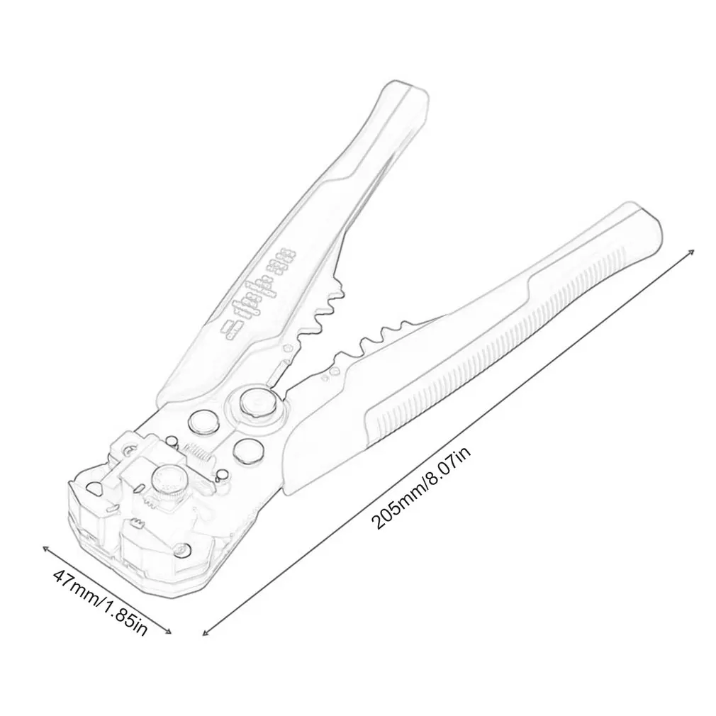 

8 Inch Electrician's Wire Pliers Multifunctional Pliers Automatic Wire Crimping Function Ergonomic Handle