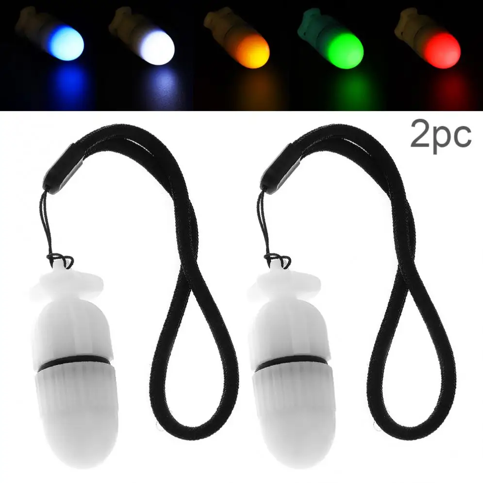 

2pcs/lot Underwater Flashing Scuba Night Dive Marker LED Beacon Beam Safety Signal Light Lamp Warning Diving LED Torch