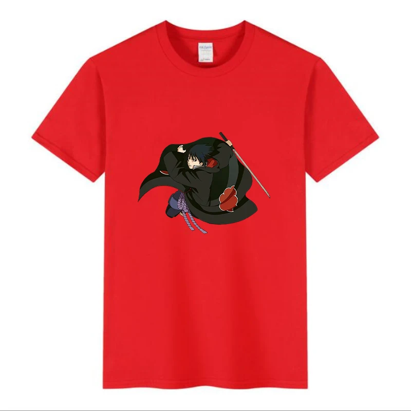 

Child red t-shirt 2021 new print kids anime Ninja next generation cute trend casual O-neck sports boys and girls clothes
