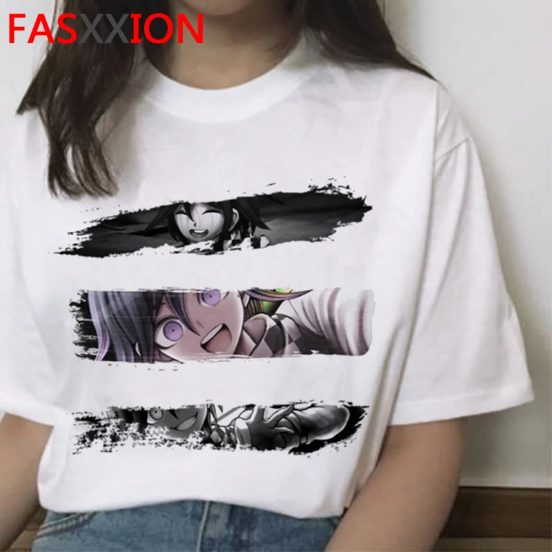 

danganronpa v3 ouma kokichi clothes tshirt men plus size print kawaii streetwear clothes couple clothes