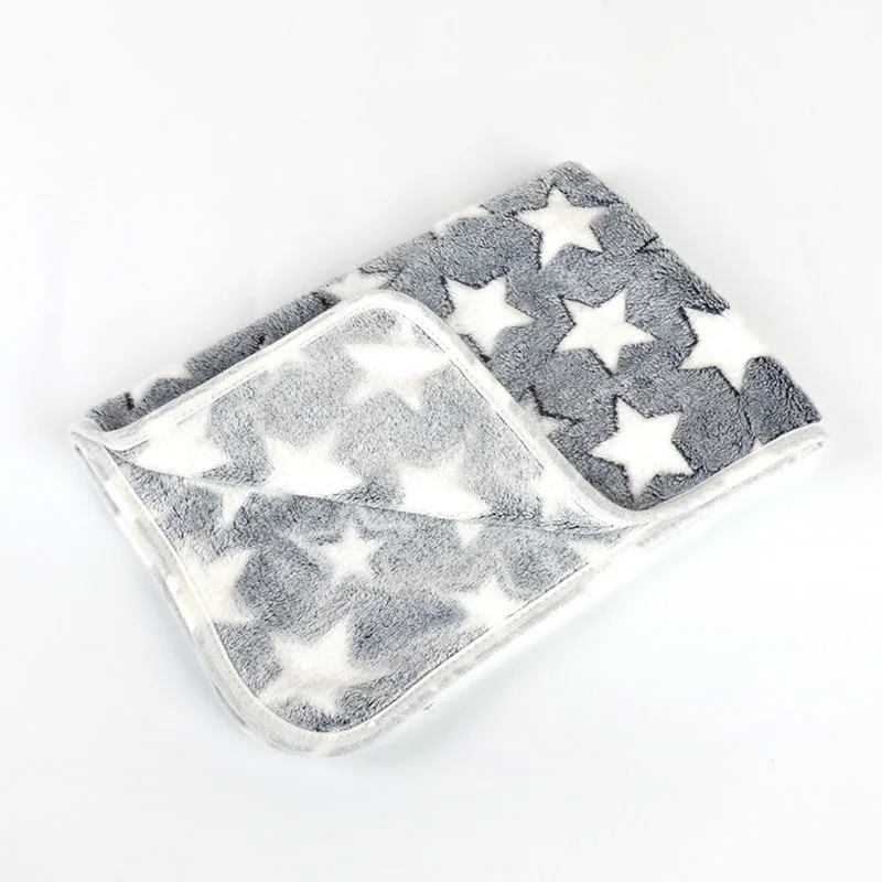 Одеяло для питомцев С Рисунком звезды кровать собак кошек мягкий коралловый флис