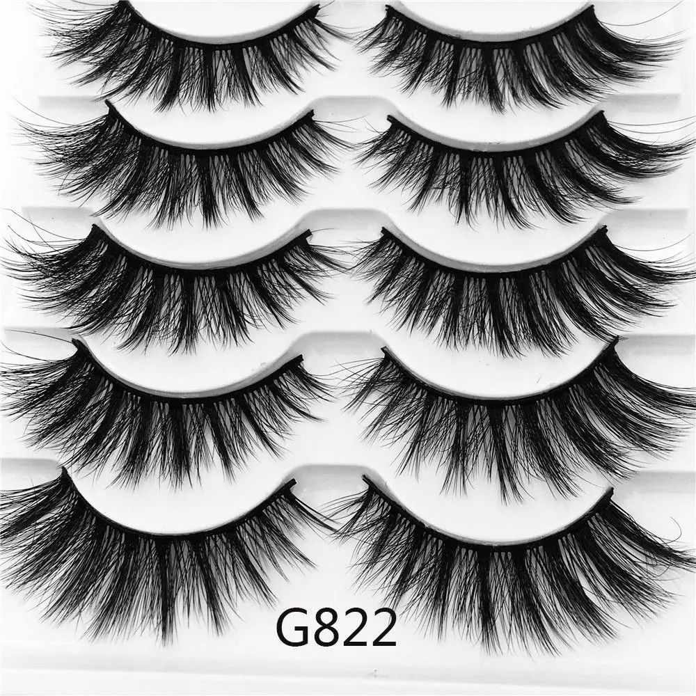 5 пар Накладные ресницы крест накрест 3D искусственная норка накладные мягкие