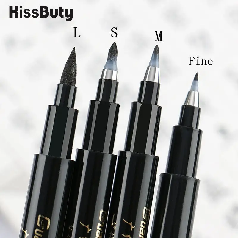 

4/6Pcs/Set Calligraphy Pen Hand Lettering Pens Brush Refill Lettering Pens Markers for Writing Drawing Black Ink Pens Art Marker