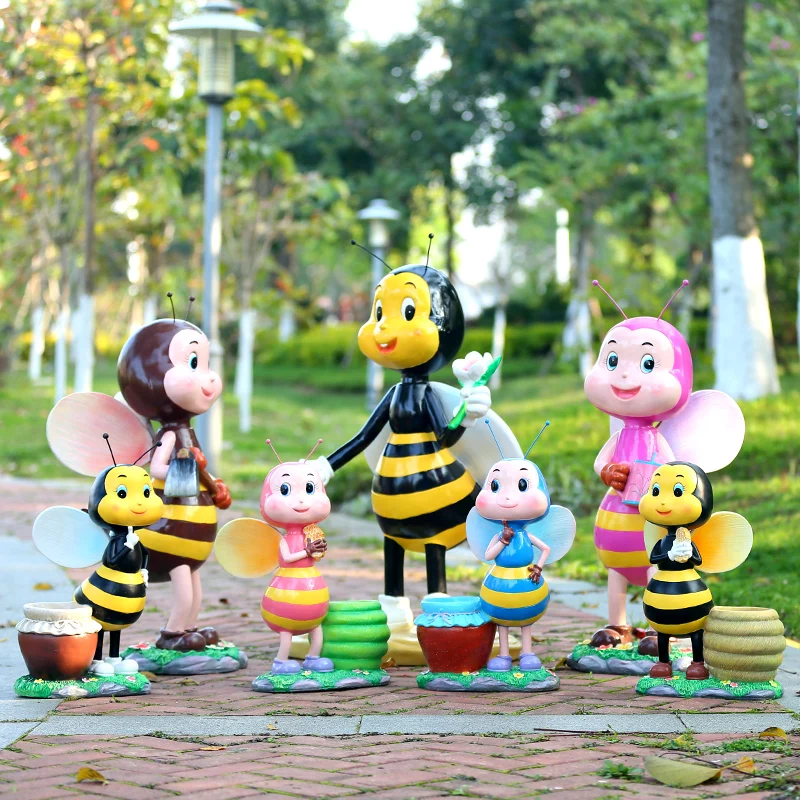 

Orchard Garden Statues Simulated Large Bee Flowerpot Ornaments Yard Home Decor Landscape Gardening Decoration Sculpture Outdoor